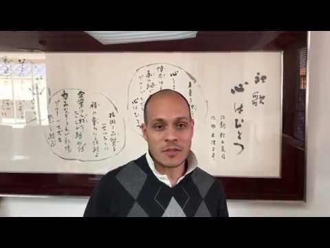 Gregoire Maret is explaining about his signature model G-48 & G-48W at SUZUKI HQ