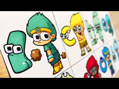 Drawing Alphabet Lore-Real Life [Lowercase]#2 / Humanized Alphabet Lore Kids
