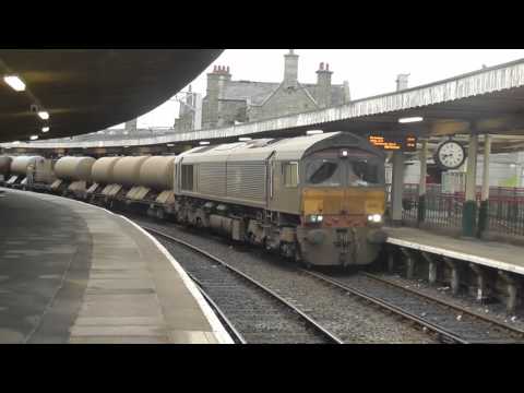 66301/66424 3J11 RHTT 2014, at Carnforth, 28th October 2014