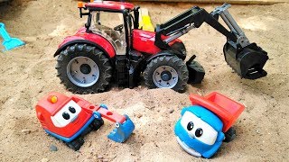 Spiel mit Leo dem Lastwagen - Spielspaß im Sandkasten - Spielzeugvideo