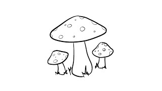 How to Draw a Simple Mushroom | Step-by-Step Lesson
