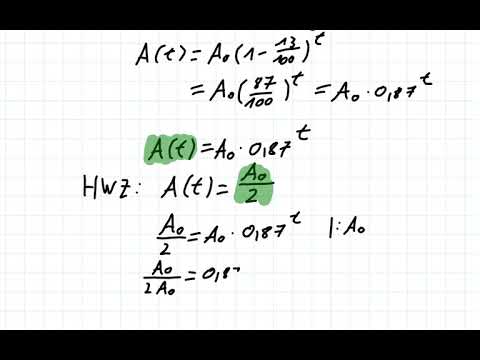Halbwertszeit berechnen