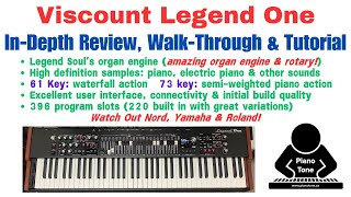 Video thumbnail for Viscount Legend One Review by Piano Tone