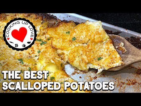 Scalloped Potatoes With Heavy Cream | Easy Scalloped Potatoes | Cooking Up Love