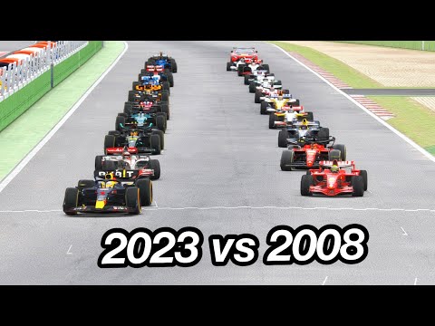 F1 2023 Cars vs F1 2008 Cars - Imola GP (7 LAPS)