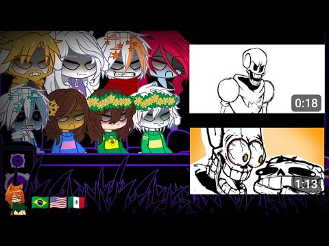 (🇧🇷🇺🇸🇲🇽) Undertale react to Sans quemó el agua.