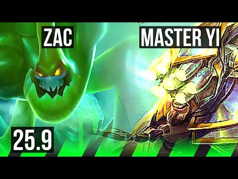 ZAC vs MASTER YI (JGL) | EUW Master | 25.9