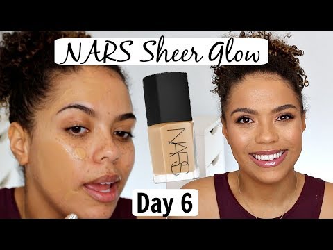 NARS Sheer Glow Foundation Review/Wear Test | 12 DAYS OF FOUNDATION DAY 6 Video