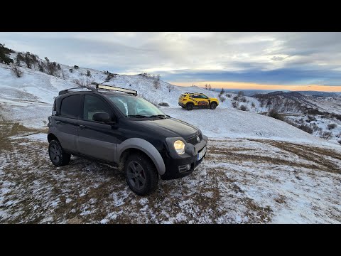 ⛰️Am găsit zăpada la Bisoca, jud Buzău⛰️ Fiat Panda Cross 1.3 și Duster 3 1.2✅️ Schimbăm Dusterul?👀🧐