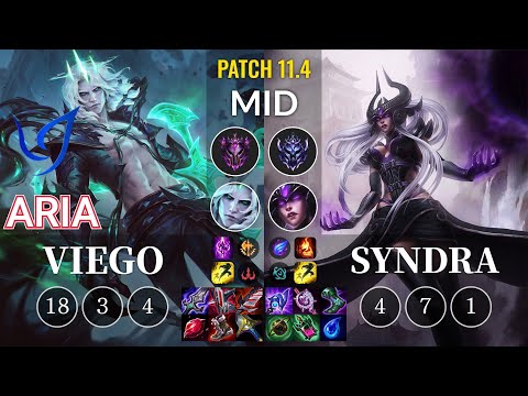CGA Aria Viego vs Syndra Mid - KR Patch 11.4