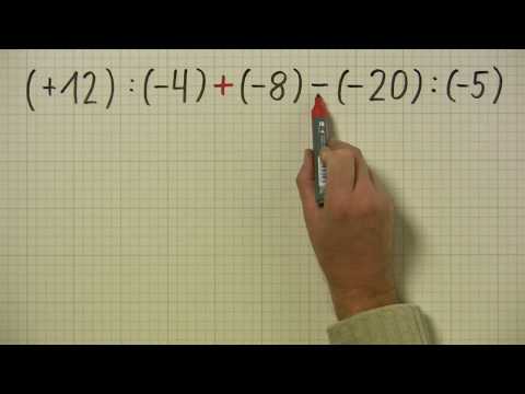 Rechenzeichen und Vorzeichen richtig erkennen