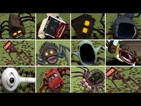 EVOLUTION OF MONSTERS: HOUSEHEAD BUS EATER, BUS EATER, BLOOP EATER, CAR EATER, TRAIN BUSEATER(GMOD)