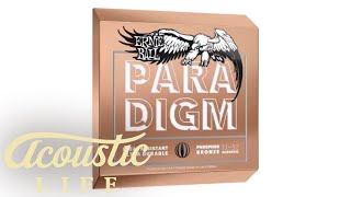 Video thumbnail for Ernie Ball Paradigm Acoustic Strings Review by Tony Polecastro