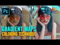 Color Grading Technique Using Gradient Maps PSD Box