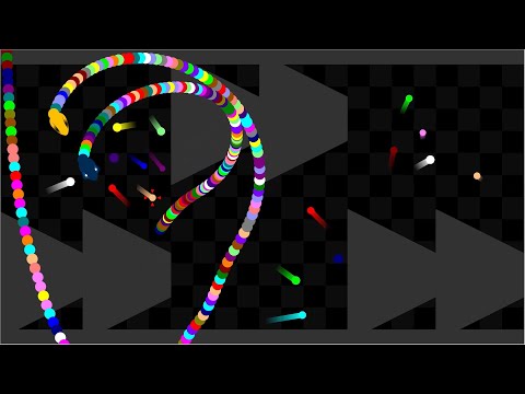 Escape from the Merge Snake - Proliferation Survival Marble Race in Algodoo