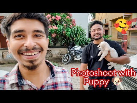 Photoshoot with puppy || Dipankar vlog || Dipankar photography life || Photoshoot vlog outdoor