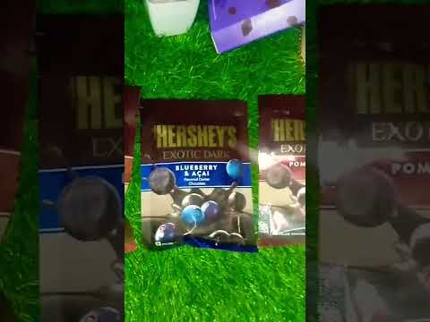 ASMR unboxing of new Hershey's exotic dark premium chocolate #subscribe