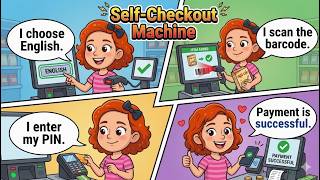 Never Get Stuck Again! Self-Checkout Machine Tutorial in English #english #nativeenglish