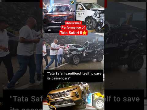 Tata Safari Totally Destroyed-But Saved Every Life! | 5-Star Safety #tatasafaricrash #tatamotors