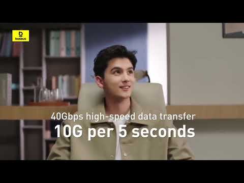 Кабель THUNDERBOLT 3 USB 4.0 Type-C - Type-C Baseus Flash 2 Full-Featured(20Gbps, 240W, 8K@60HZ, 1.8m). Black - фото 1 - id-p2385551919