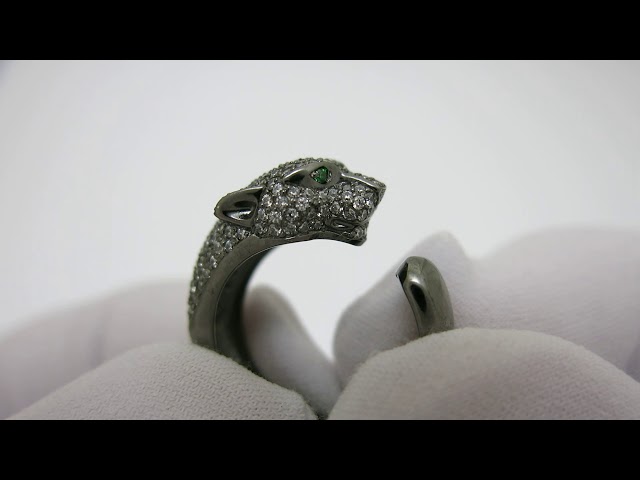 Срібна каблучка "Пантера" кжх77 Відео огляд