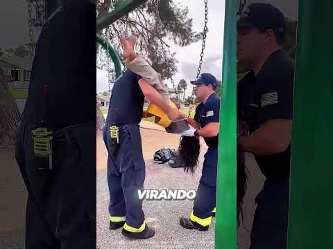 ELA FICOU PRESA NO BALANÇO DE BEBÊ E O RESGATE DO PAI FOI DRAMÁTICO! 😱