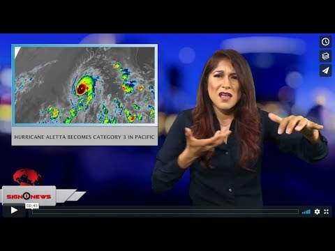 Hurricane Aletta becomes category 3 in Pacific (ASL - 6.8.18)