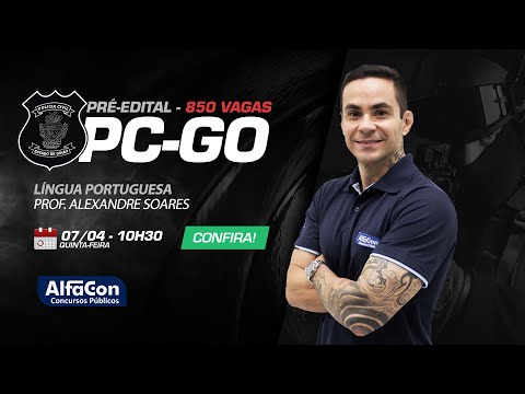 Aula de Língua Portuguesa - Concurso PC GO - AlfaCon