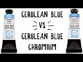 Daniel Smith Color Showdown S2E7: Cerulean Blue vs  Cerulean Blue Chromium