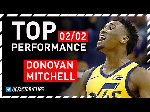 Donovan Mitchell TOP Full Highlights vs Suns - 40 Pts, 6 Ast, 5 Reb | 2018.02.02