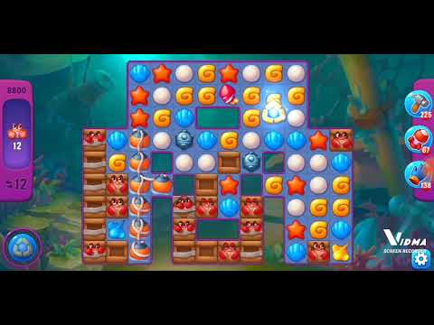 Fishdom. 8800 super hard level no boosters and diamonds. 16 moves