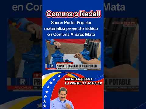 ¡Agua para Sucre! Avanza proyecto de Consulta Popular en Comuna Andrés Mata #venezuela