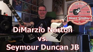 Video thumbnail for DiMarzio Norton vs Seymour Duncan JB - pickup shoot out! by Have Guitar