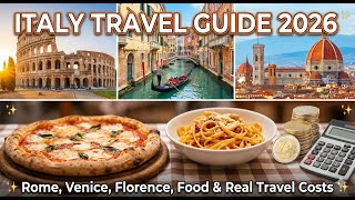 ✨ Italy Travel Guide 2026 | Rome, Venice, Florence, Food &amp;amp; Real Travel Costs #TravelItinerary #italy