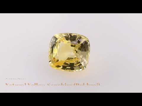 2 to 20 Carat Natural Yellow Color Natural Unheated and Untreated Yellow Sapphire Certified By Gii