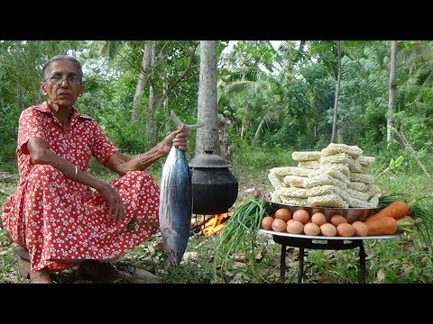Tuna Fish Noodles - cooking 50 instant noodles in my village by Grandma