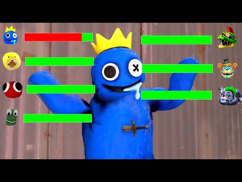 [SFM FNaF] Rainbow Friends vs Shattered Security Breach WITH Healthbars