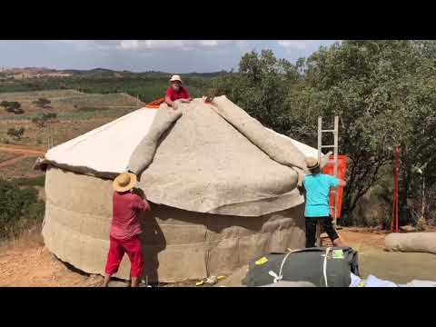 Jurte aufbauen in Estrafego