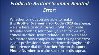 Brother Scanner Error Code 2023