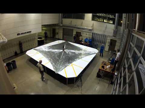 LightSail sail deployment test timelapse