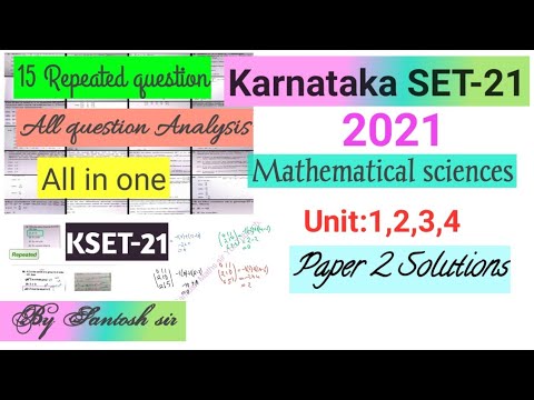 KSET 2021 Mathematical sciences question paper Solutions/discussion/Analysis