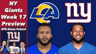 NY Giants Week 17 Preview vs Rams + NFL Spread Picks