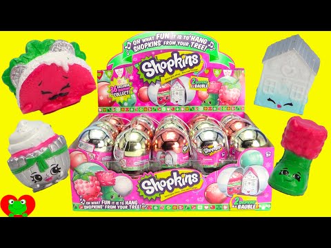 NEW Shopkins Christmas Ornaments EXCLUSIVE Season 3 Bauble Surprises Video