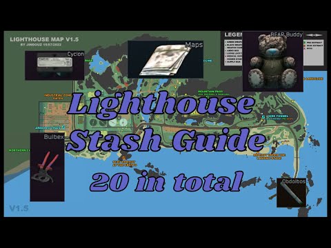 Lighthouse Stash Guide (all 20 stashes) #escapefromtarkov