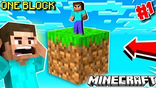 Minecraft one block 😱 Survival series 😁 #1 Minecraft...