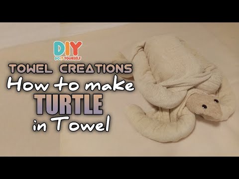 HOW TO MAKE TURTLE IN A TOWEL | ANIMAL TOWEL FOLDING TUTORIAL