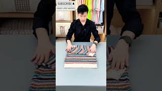 How to fold clothes for travel 32 #youtubeshorts #shorts #foldinghacks