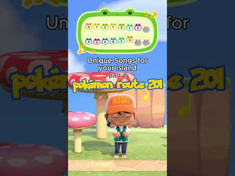 Unique Island Songs 🎵 Part 2: Pokemon Route 201 in ACNH! 🏝️✨ #shorts  #acnh #animalcrossingmusic