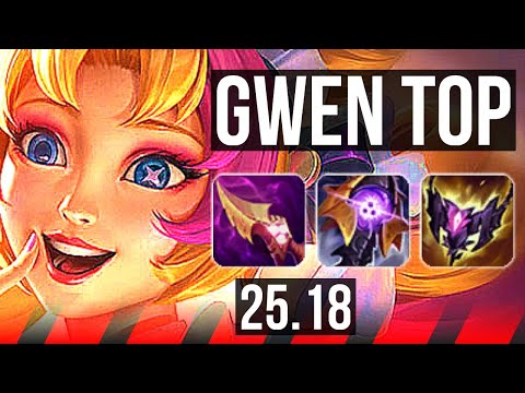 GWEN vs FIORA (TOP) | 7 solo kills, 5k comeback, Dominating, 44k DMG | KR Master | 25.18