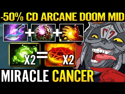🔥 WTF Doom MID -50% CD - MIRACLE 100% NEW MID Hero Refresher 2x Doom Epic Game 7.29 Dota 2 Pro Guide